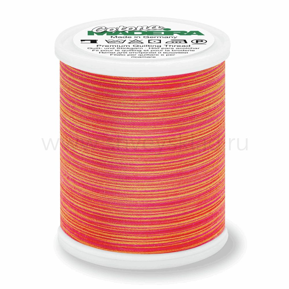 Нитки вышивальные хлопок Madeira Cotona №50, 1000 м, цв. 506, 9350, 5 катушек