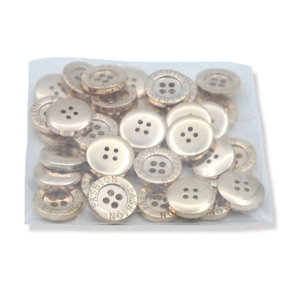 Пуговицы 4 прокола 28L (18мм), (Gold (золотой)), 36 шт