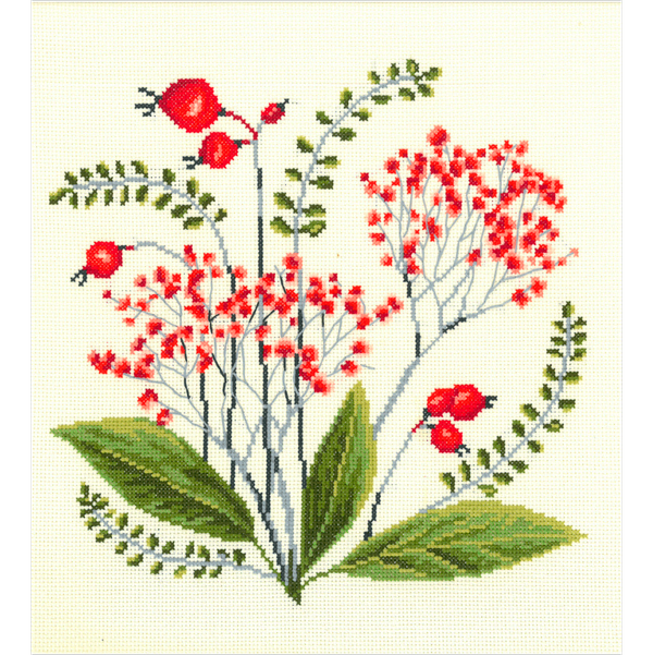 Набор для вышивания нитками Нитекс, Гербарий 24х25 см