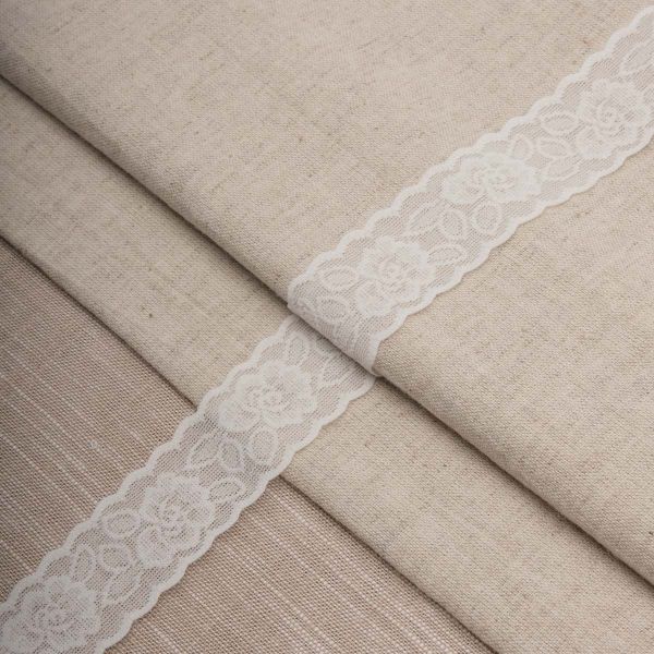 Кружево эластичное (стрейч) 26 мм / 13.7 метров, белый, 3AR1262