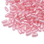 Бусины пластик (жемчуг) 3х6 мм, 15 г, Astra&Craft (розовый), 4AR293/294