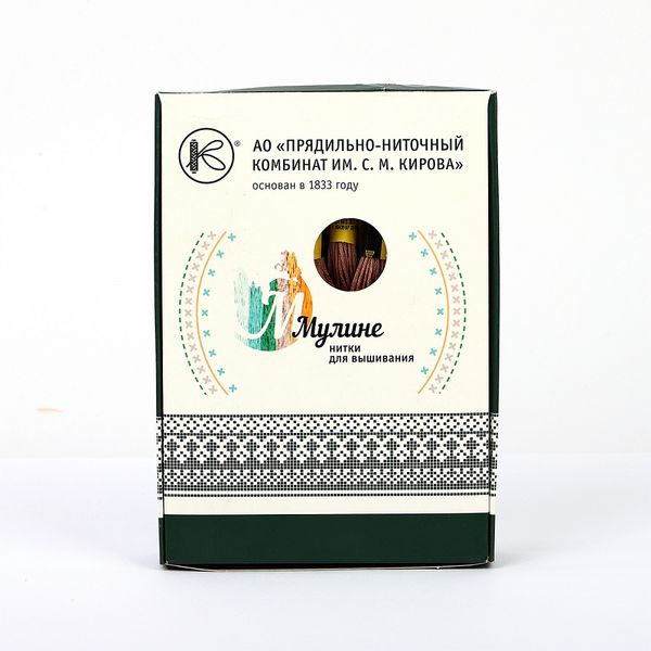 Мулине ПНК им.Кирова цв.6504 серо-бежевый, 24 мотка по 8 метров