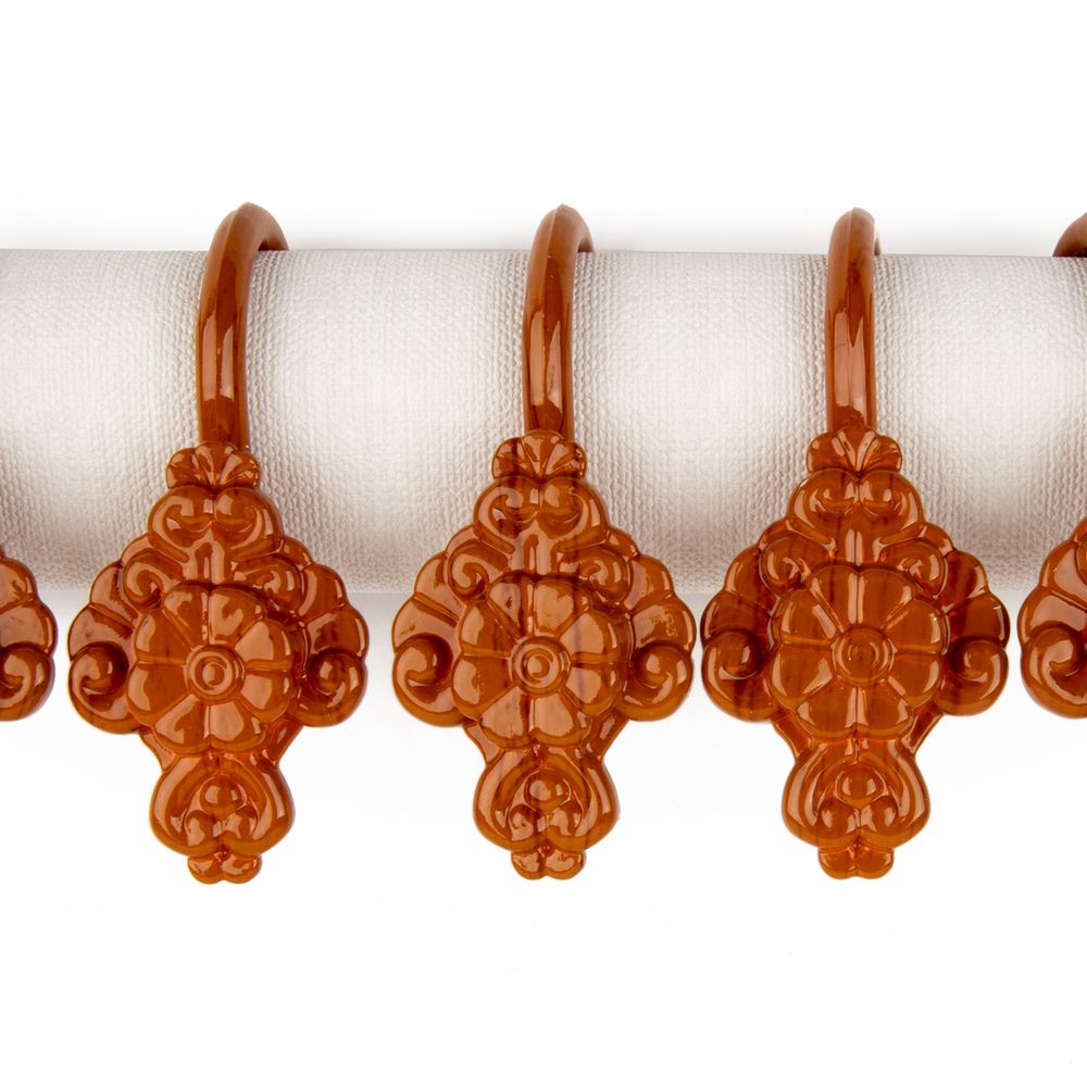 Крючки шторные для карниза навесные ⌀6 мм, 10 шт, 04 под дерево, Sofi H40