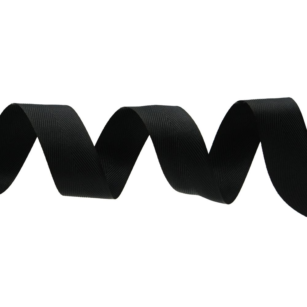 Лента декоративная ёлочка 40.0 мм / 20±1 метров, черный