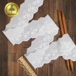 Кружево шитьё хлопок Kruzhevo 50 мм, TBY.0376, 01 белый, 13.71м