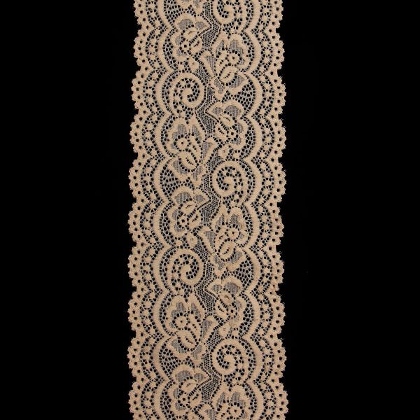 Кружево эластичное (стрейч) 100 мм / 13.71 метров, C180 бежевый