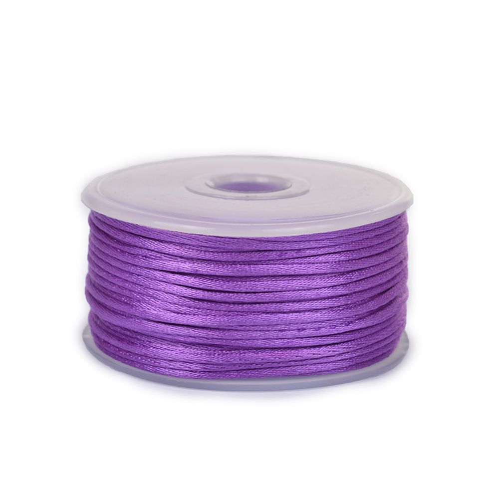 Шнур атласный корсетный 2.0 мм / 50 метров, 3118 фиолетовый
