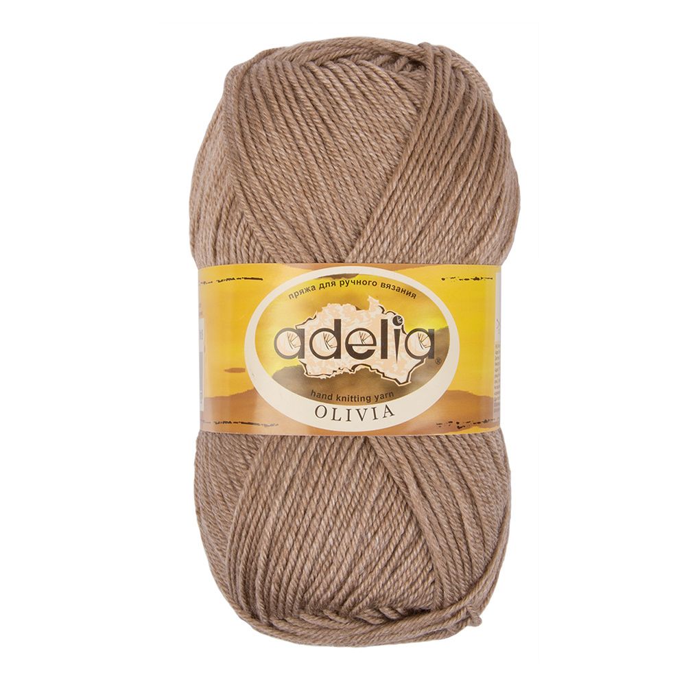 Пряжа Adelia Olivia / уп.5 мот. по 100г, 250м, 28 молочный