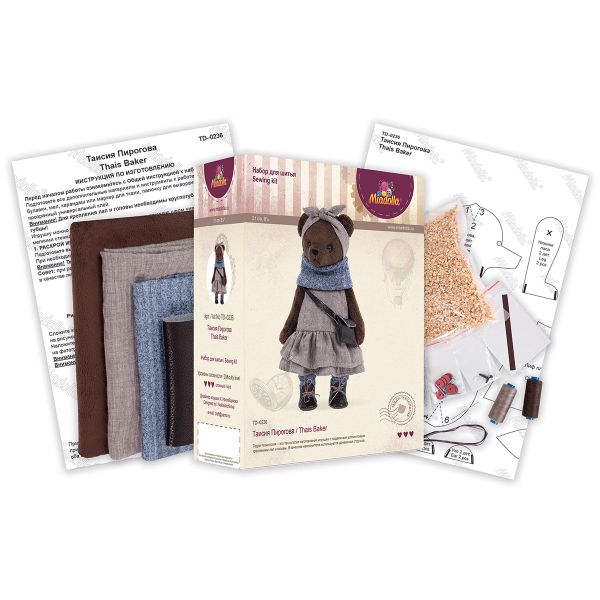 Набор для шитья игрушки Таисия Пирогова 21 см, Miadolla TD-0236