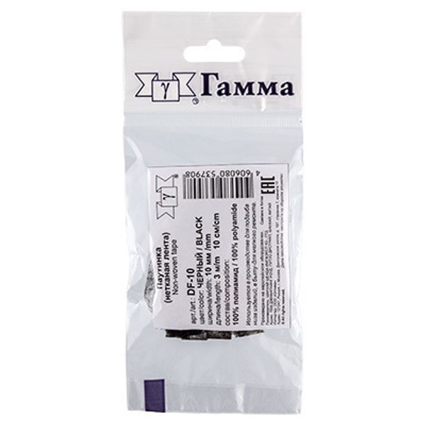 Паутинка клеевая 10 мм / 5 шт по 3 метра, черный, DF-10, Gamma