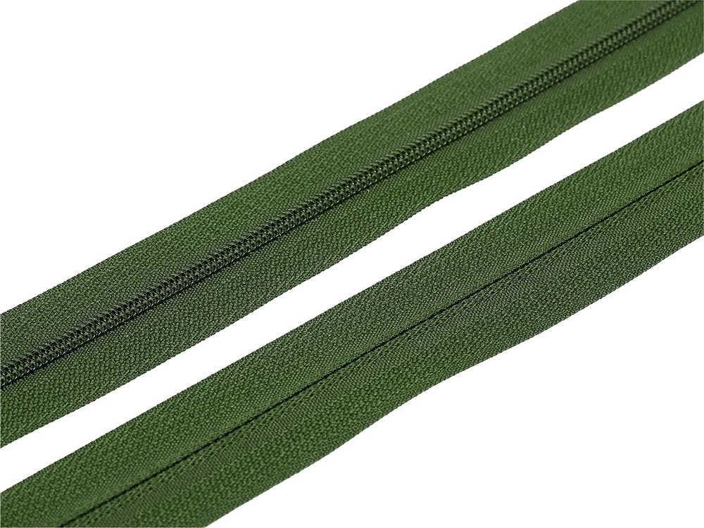 Молния рулонная витая (спираль) Т3 (3 мм) УСИЛЕННАЯ, НА БОБИНЕ, S-190 хаки (цв.SBS) / кор. 1200 метров