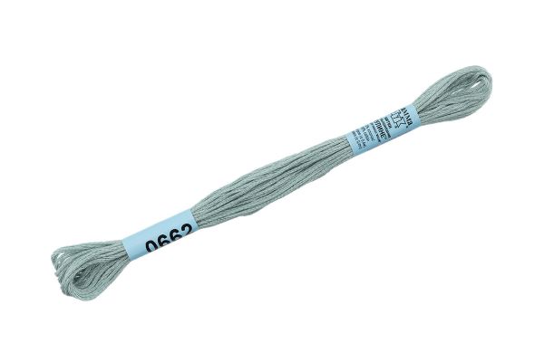 Мулине Gamma 100% хлопок, цв.0662 св-серый, 24 мотка по 8 метров