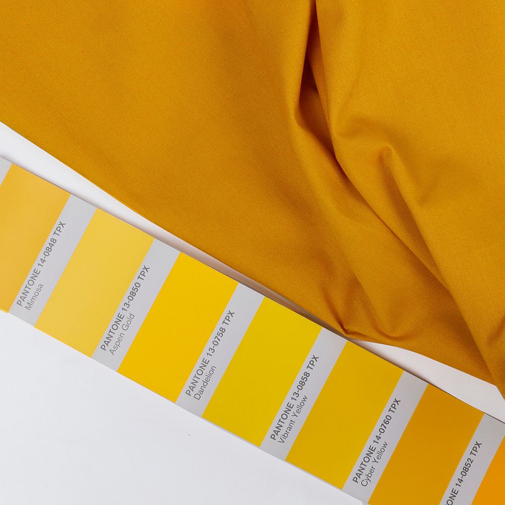 Поплин стрейч 125 г/м², 150 см / 5 метров, TBY.Csp.1802.46.5, цв.46 горчица