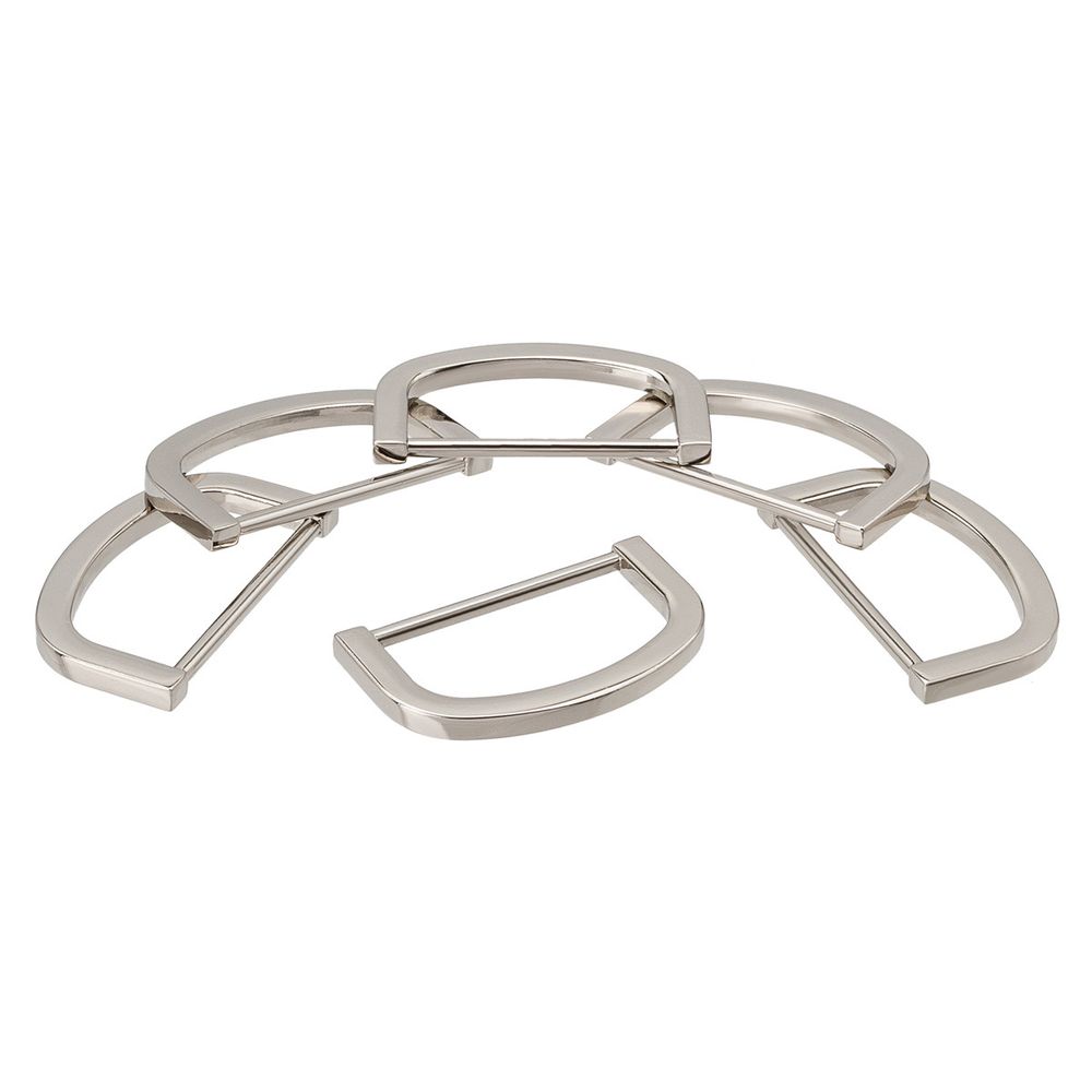 Полукольцо литое металл 30мм (38х22мм), никель, MB2326, 6 шт