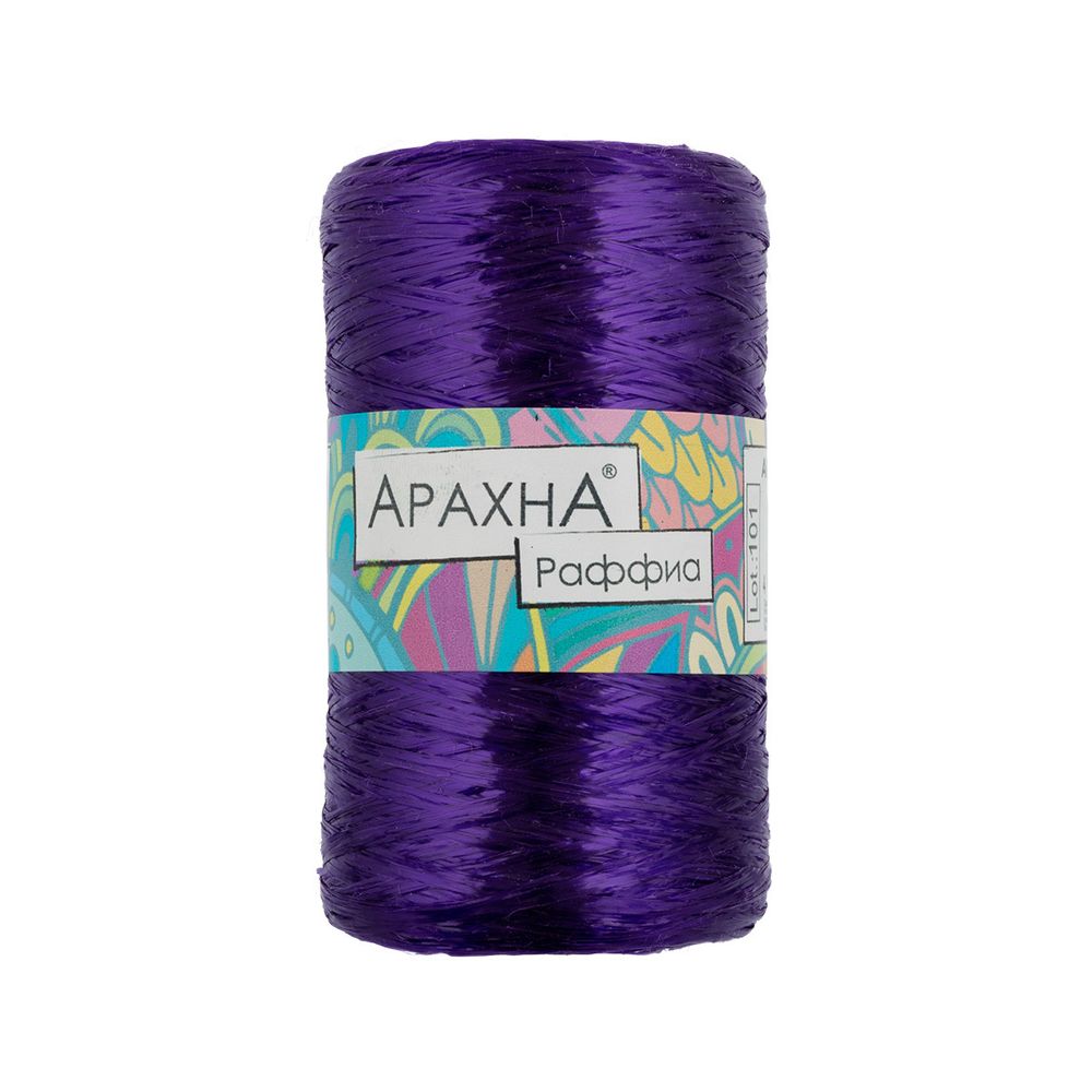 Пряжа Arachna Raffia / уп.5 мот. по 50г, 200м, 45 т.фиолетовый
