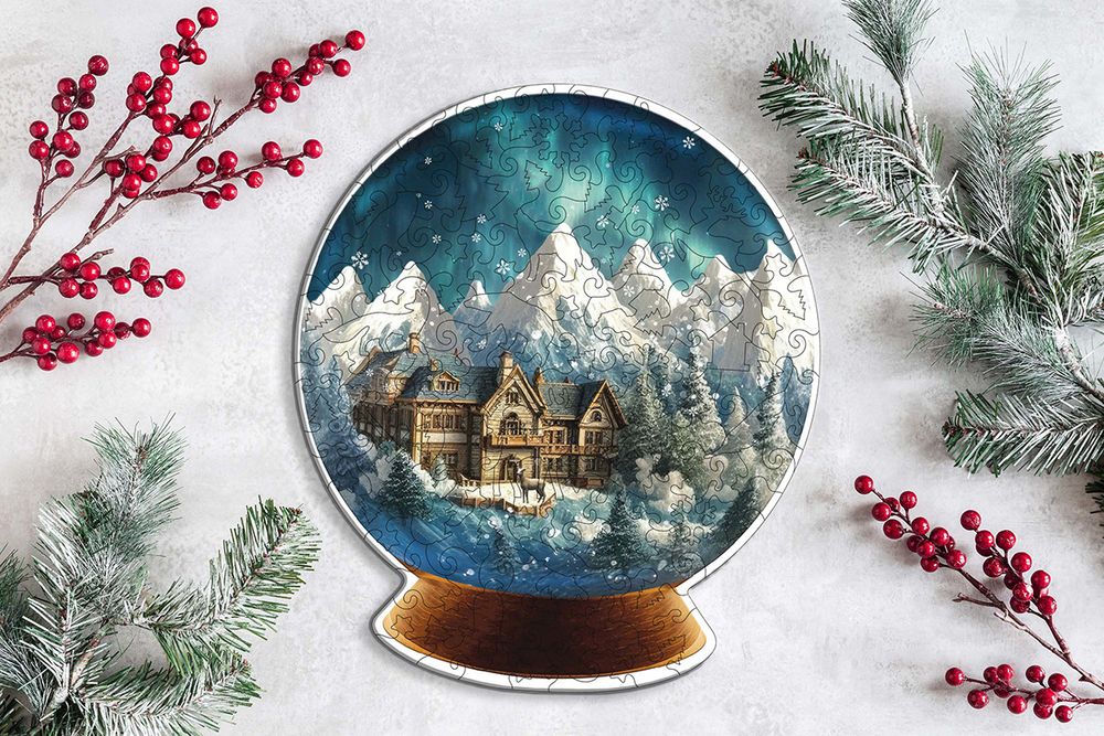 Пазл фигурный деревянный Магический шар 126 элементов, Фрея PZLF-004