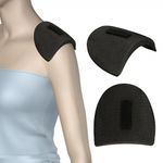 Плечевые накладки (подплечники) втачные на липучке 100х145х10 мм, Вк-10 черный, 50 пар