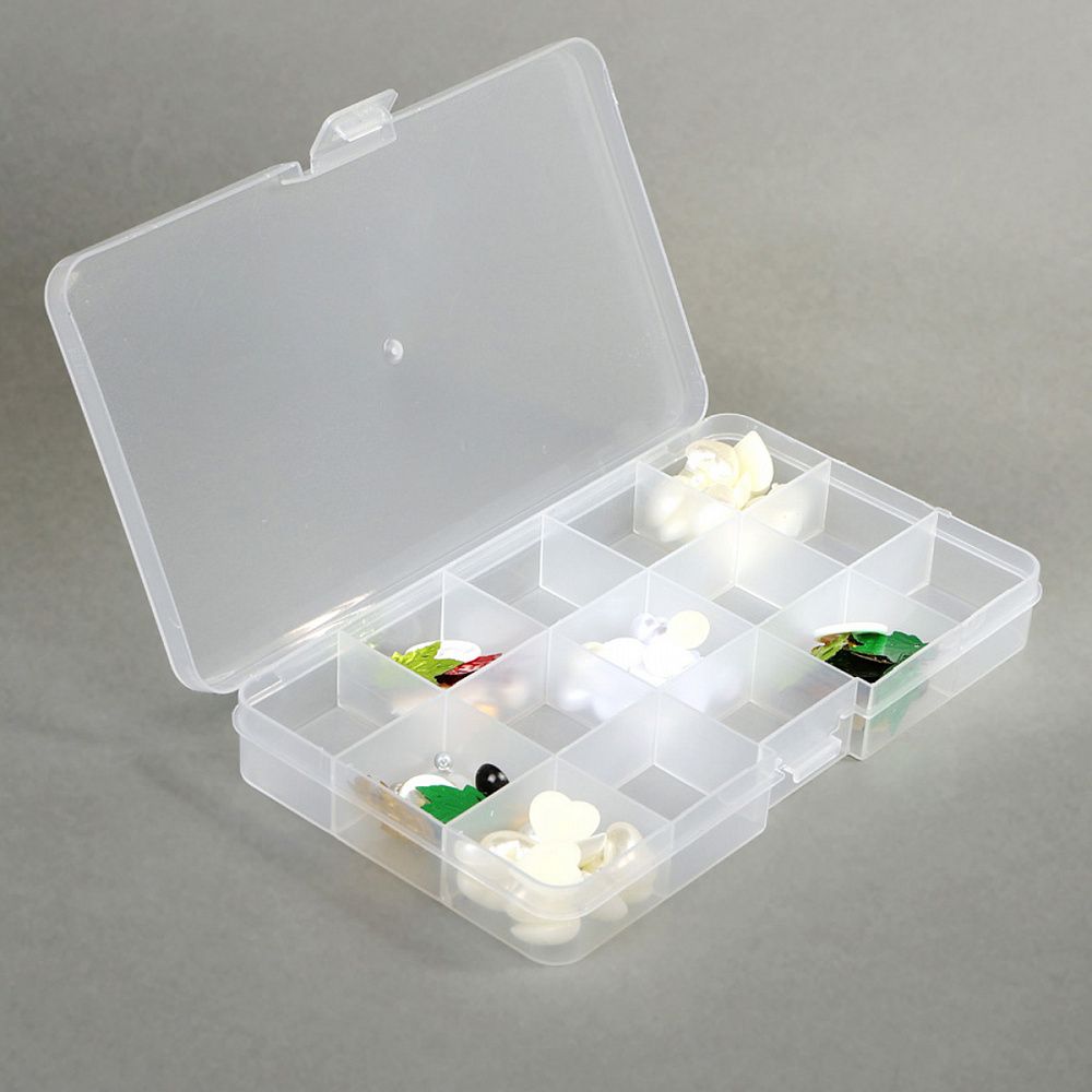 Контейнер для мелочей 17.7х10.2х2.3 см цв. в ассортименте