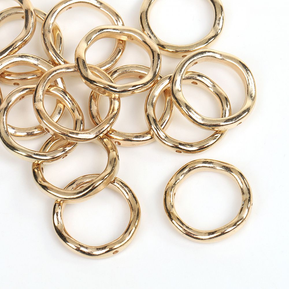 Бусины пластик под металл ⌀23 мм, 5021 цв.золото, 50 г, Ideal