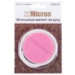 Игольница магнитная на руку 25 см, 1 шт, розовая/белая, Micron CEN-01