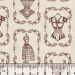 Ткань для пэчворка Peppy Век моды, рулон 112 см / 5 метров, ВМ-18 бежевый, Peppy