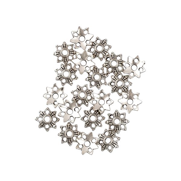 Розетки для бус 9 мм, 20 шт, 01 под античное серебро, Zlatka MFR-16