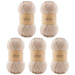 Пряжа Alize (Ализе) Wooltime / уп.5 мот. по 100 г, 200 м, 152 бежевый меланж