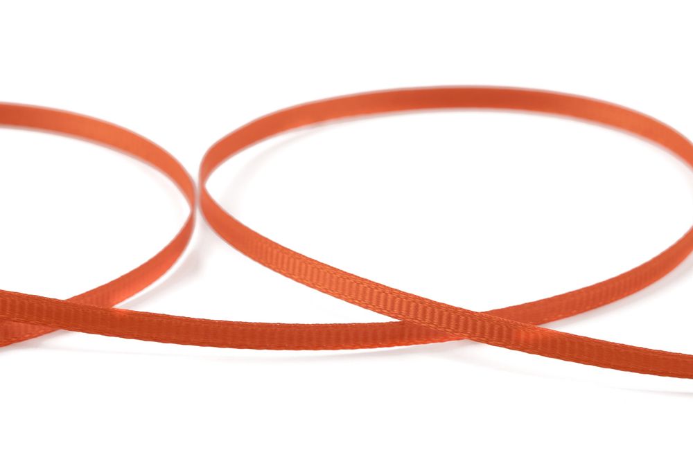 Лента репсовая (в рубчик) 3.0 мм / 91.44 метра, 047 рыжий, Gamma GR-03