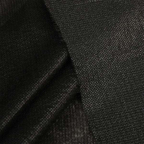 Флизелин клеевой точечный нитепрошивной 44 г/м², цв.черный, шир.90см, 100м