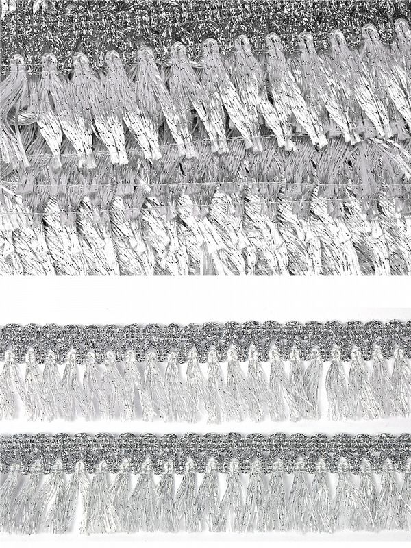 Бахрома отделочная 45 мм / 13.71±0.5 метра, 6501, серебро