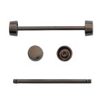 Шпилька для сумки металл L-40мм/10мм с таблеткой ⌀10мм, черный никель ГР, 66783, 10 шт