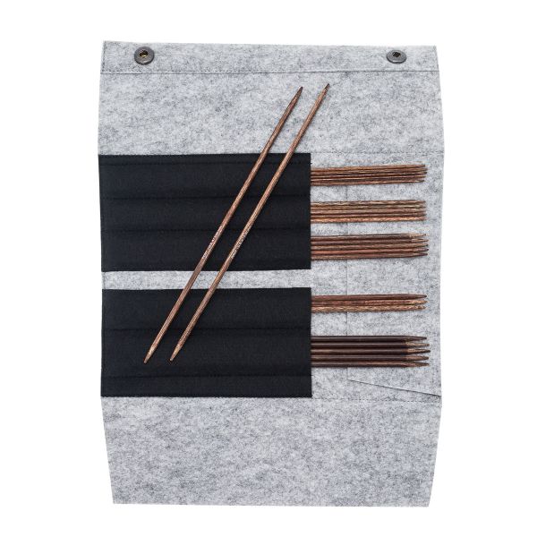 Набор носочных спиц Pony Perfect 2.0, 2.5, 3.0, 3.5, 4.0, 20 см, в фетровом футляре, 42542/03