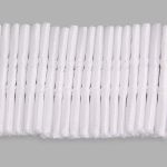 Лента (тесьма) шторная: сборка параллельная 25 мм / 10 метров, (1 ряд петель, 2 шнура), белый ТУ, (C18)