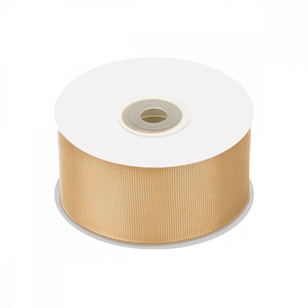 Лента репсовая (в рубчик) 50.0 мм цв. 826 песочный уп.22.86м (±1м)