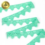 Кружево гипюр (плетёное) 26 мм, 0798 цв.F249 мята уп.27м, Kruzhevo