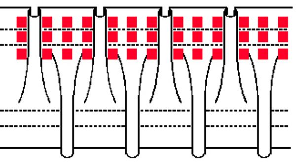 Лента (тесьма) шторная: сборка буфы (1:2) 100 мм / 50 метров, 4368, белый, OZ-IS 4368 P