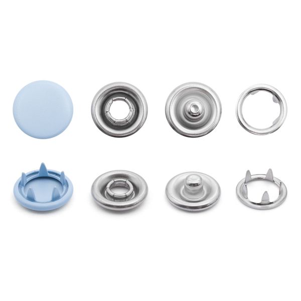 Кнопка рубашечная (джерси) закрытая ⌀7.8 мм, ≈1440 шт, МЕТАЛЛ, эмаль, 185 голубой, NEW STAR