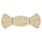 Шнур отделочный плетеный ⌀4.0 мм / 30 метров, белый/золото, С953Г7