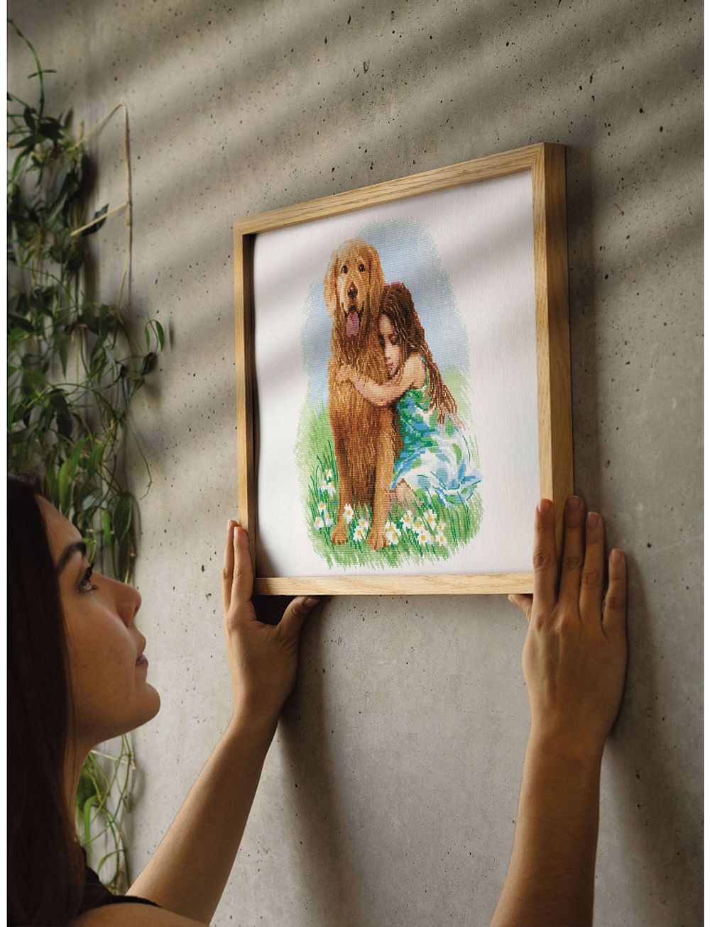 Набор для вышивания нитками Риолис, Верный друг 30х30 см