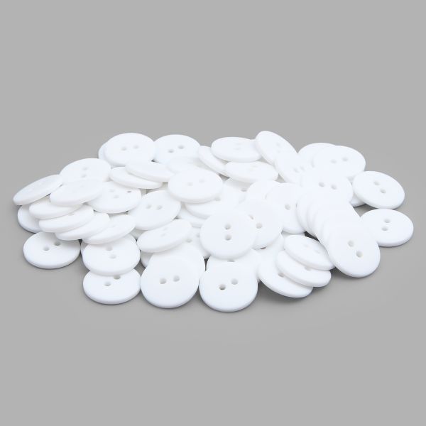 Пуговицы 2 прокола 28L, 18 мм, (White (белый)) NE63, 72 шт