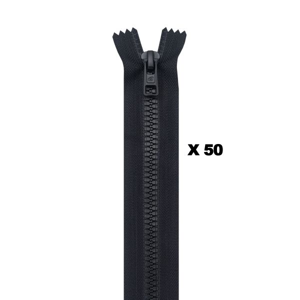 Молния трактор Arta Т6 (6 мм) 1 зам., н/раз., 16 см, (2075), A580 черный, НОВЫЙ МАТОВЫЙ ЗАМОК, уп.50 штук