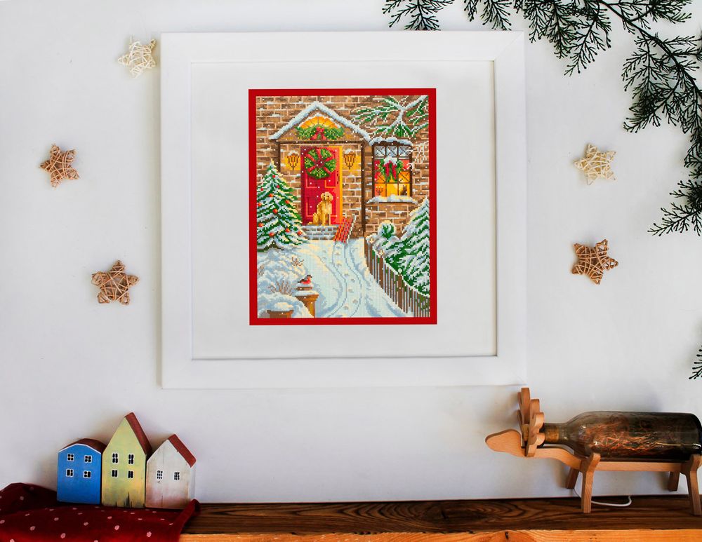 Алмазная (кристальная) мозаика Фрея, Рождественская ночь, 30х40 см