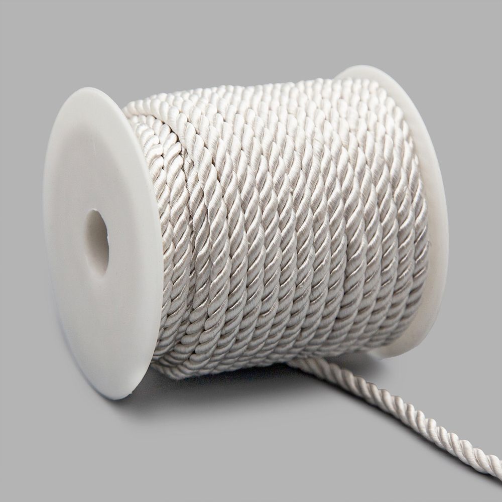 Шнур витой ⌀5.0 мм / 18.29 метров, цв.50 белый