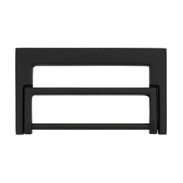 Пряжка прямоугольная 40 мм, металл (M.Black черный матовый), МТ_1871, 6 шт