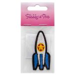 Термоаппликация "Сине-серая ракета", 2.8х6.5см