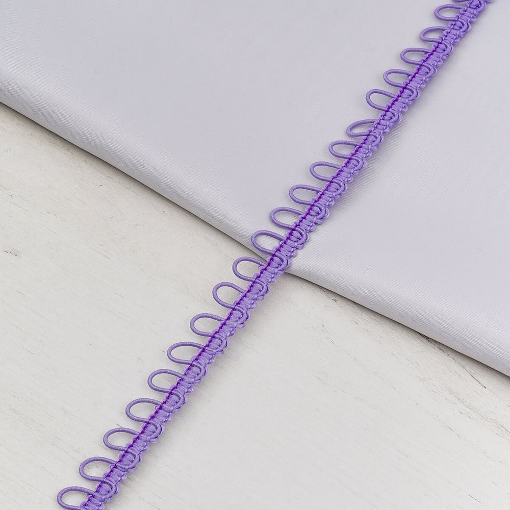 Тесьма декоративная с петлями 15 мм / 18.29 метра, сиреневый, 13-7735