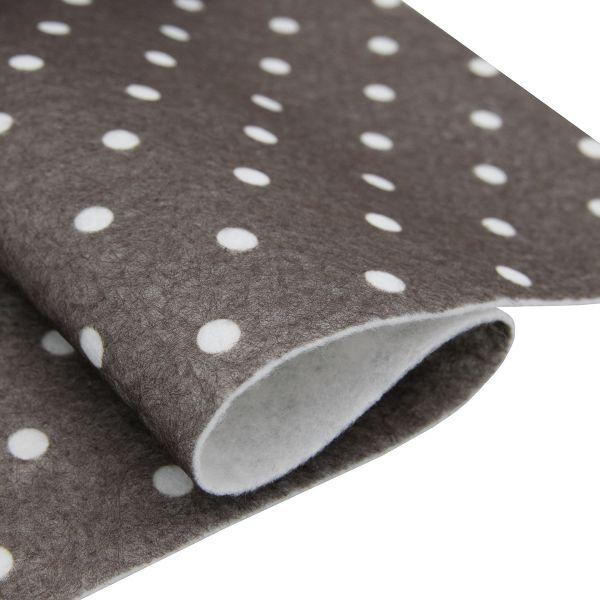 Фетр листовой мягкий с рисунком Горох, 1.0 мм, 170 гр, 20х27см, 10 штук, Astra&Craft (YF690/AF861 коричневый/шоколадно коричневый)