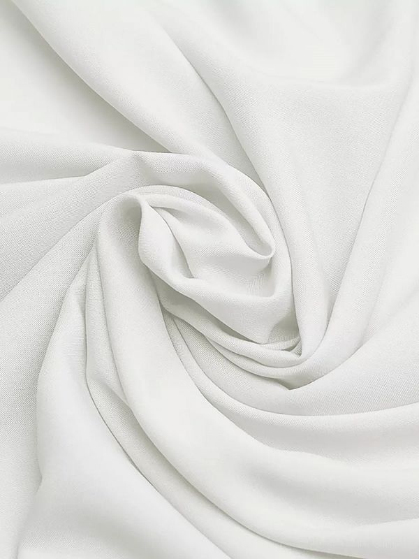 Штапель 110 г/м², 145 см / 2 метра, TBY-Vi-30-01.2, цв.01 белый