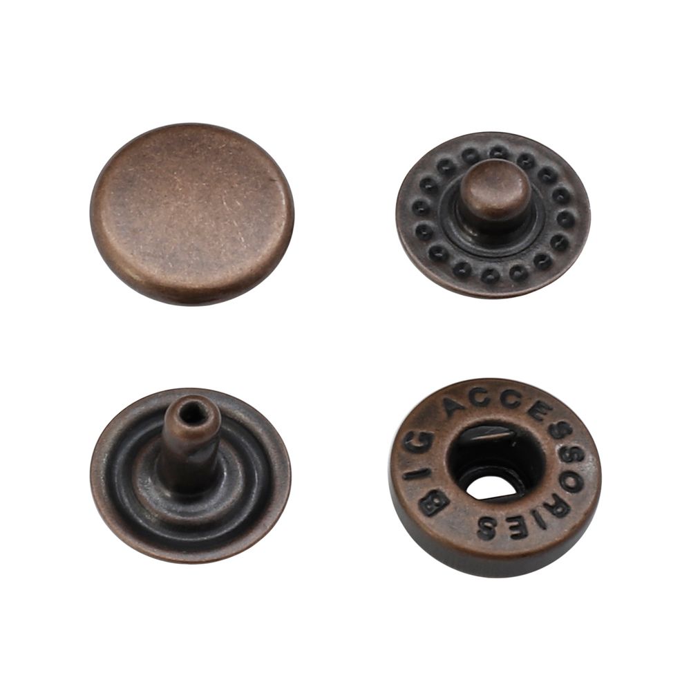 Кнопка Альфа (S-образная) ⌀10.0 мм, ≈100 шт, нерж.сплав, т/медь, BIG