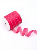 Лента бархатная (тесьма) 20.0 мм / 22.86±1 метров, арт.20VR27 нейлон цв.яр.розовый